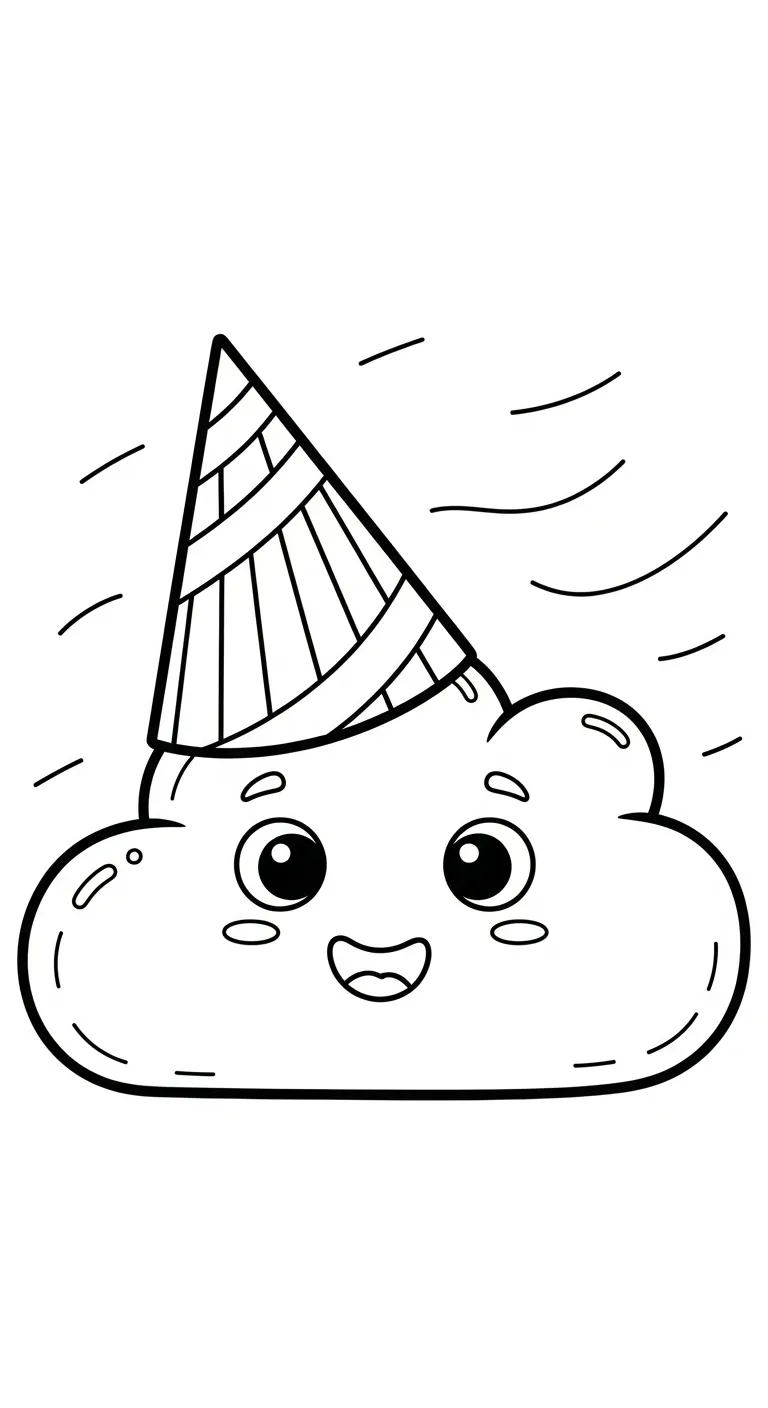 hình tô màu Tranh Tô Màu Đám Mây cho bé 4 tuổi