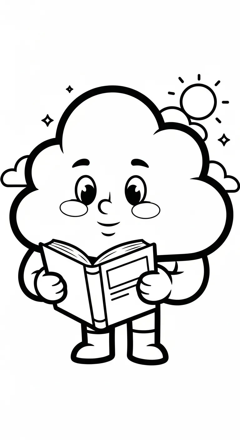 file hình tô màu Tranh Tô Màu Đám Mây cho bé in