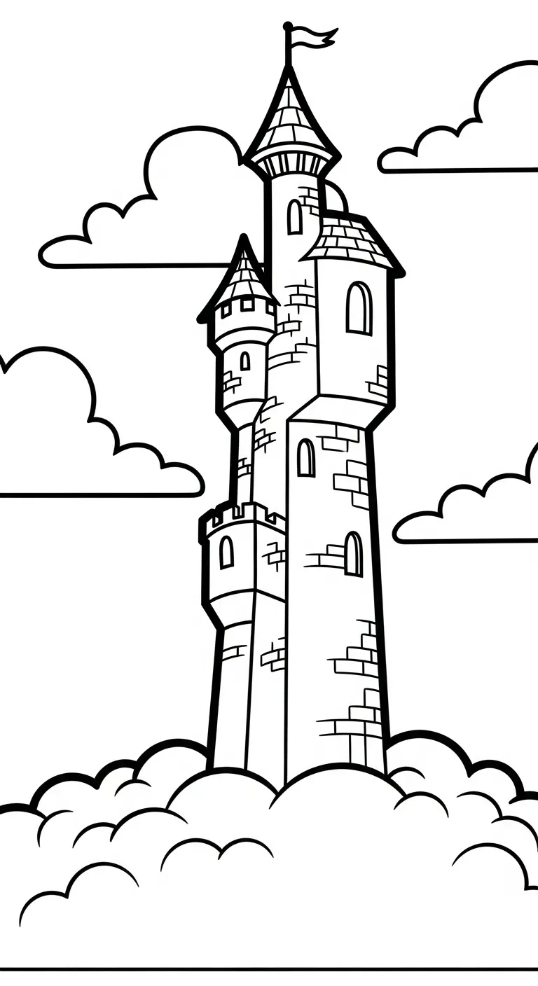 file hình tô màu Tranh Tô Màu Đám Mây cho bé 4-5 tuổi