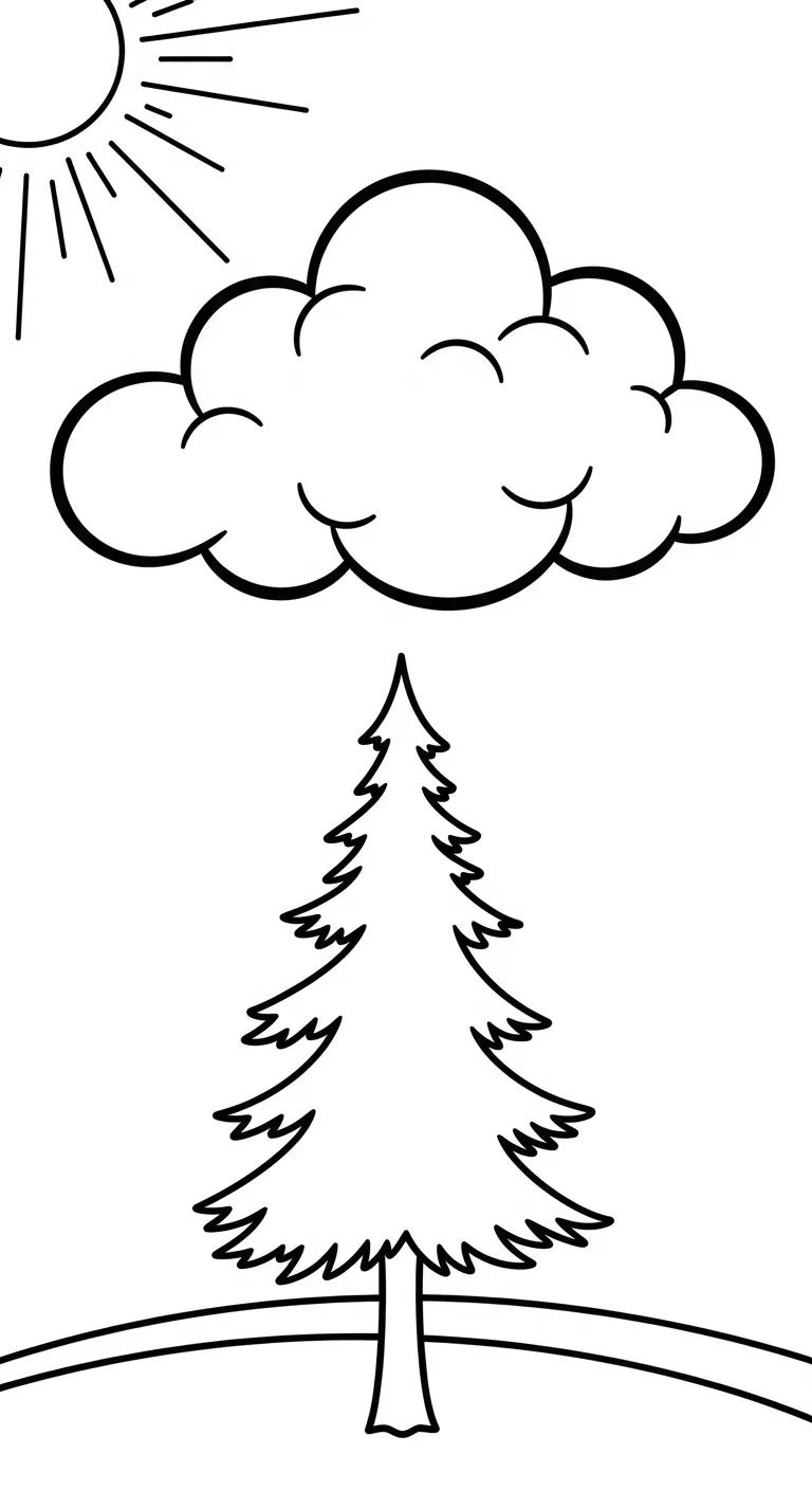 hình tô màu Tranh Tô Màu Đám Mây cho bé 5 tuổi