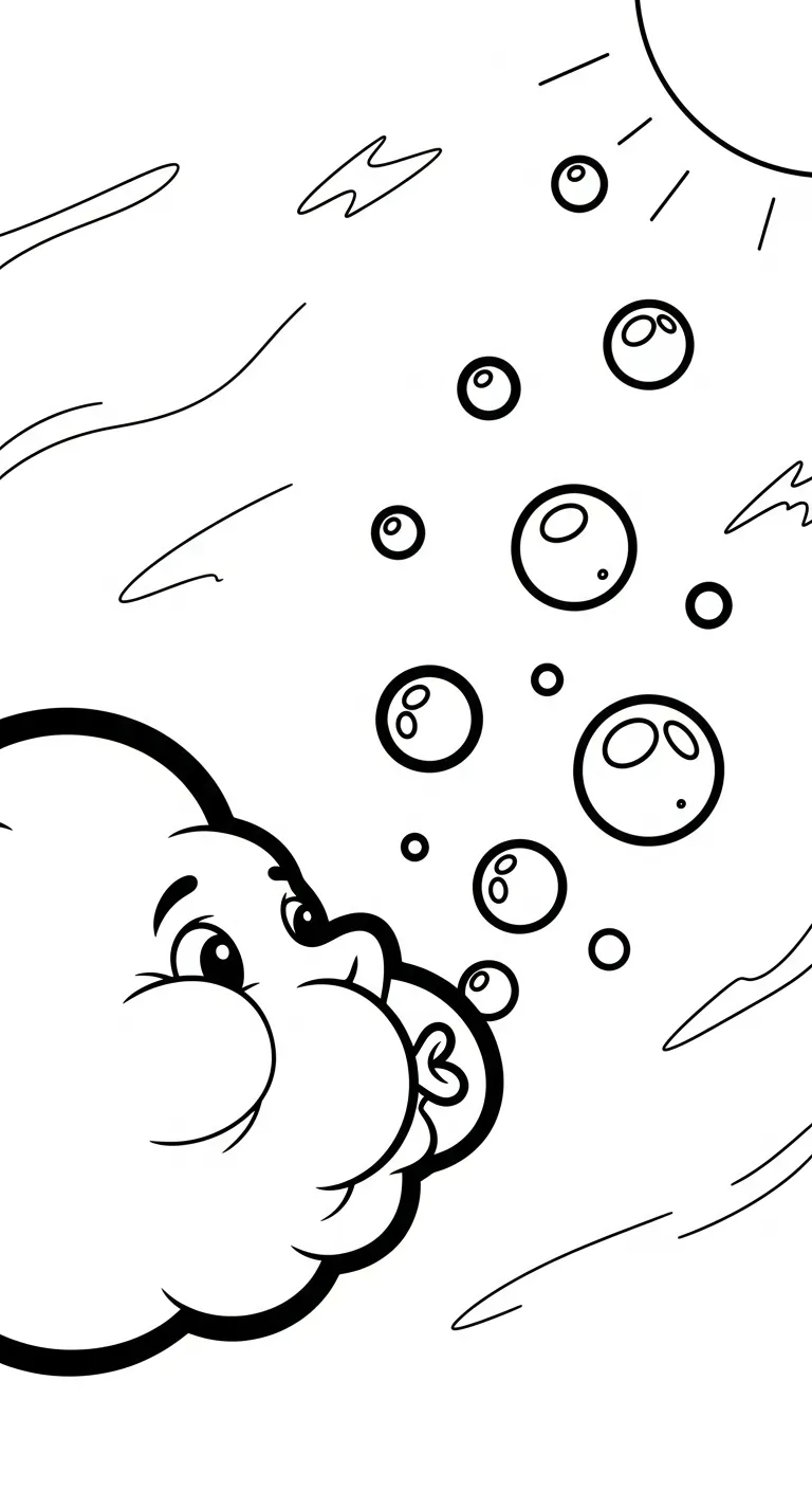 file hình tô màu Tranh Tô Màu Đám Mây cho bé 4-5 tuổi 1