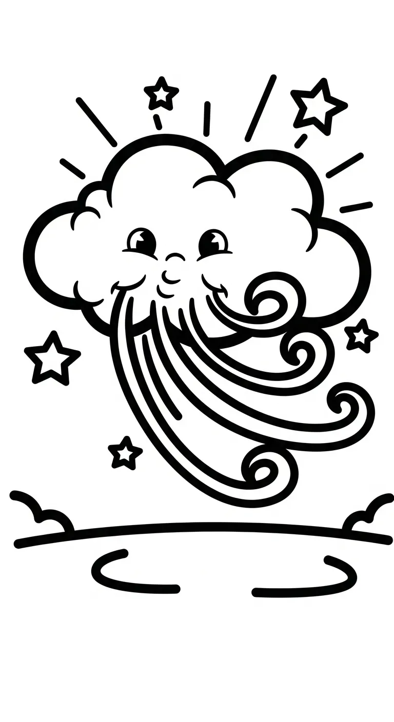 tranh tô màu Tranh Tô Màu Đám Mây cho bé tải về 2