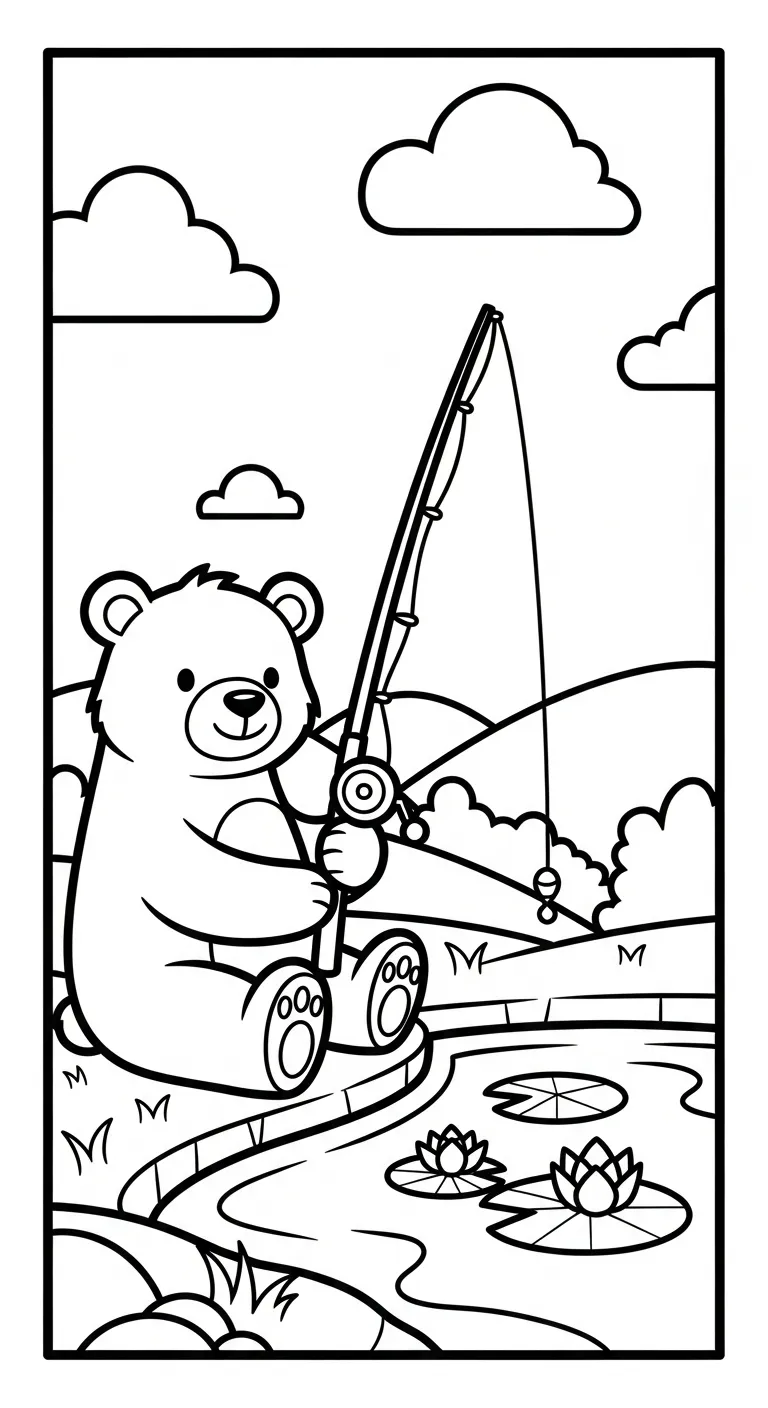 hình tô màu Tranh Tô Màu Gấu cho bé 6 tuổi