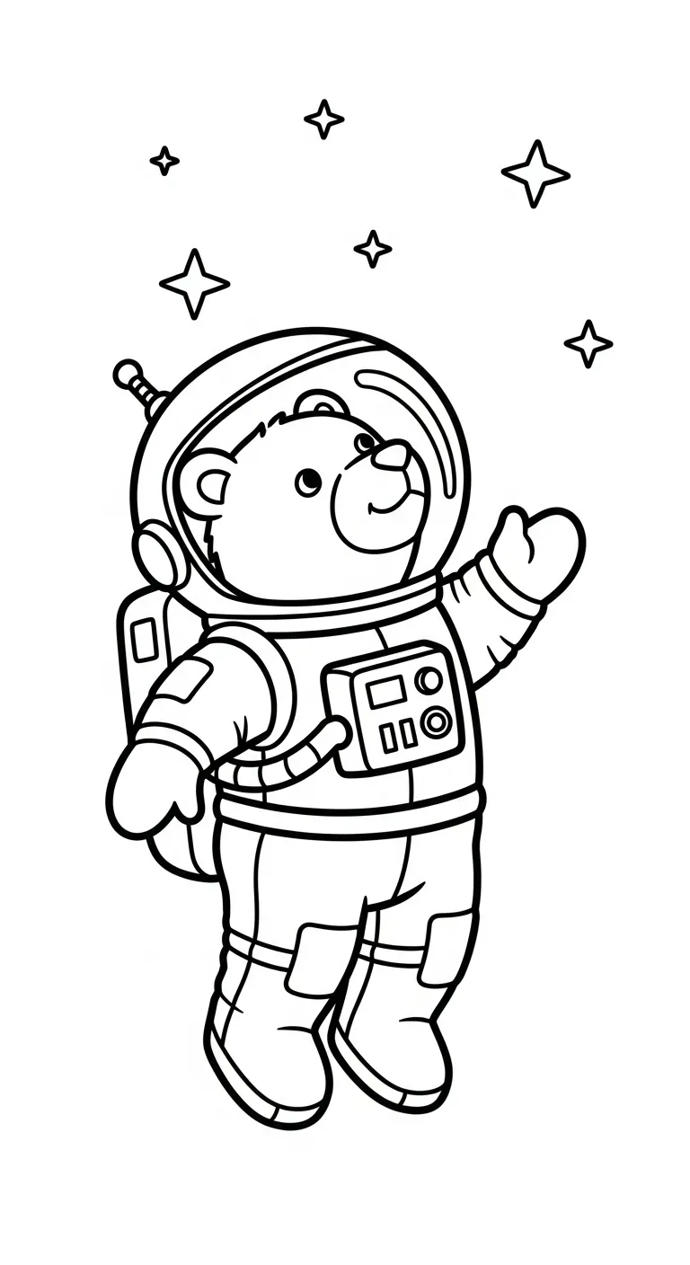 file tranh tô màu Tranh Tô Màu Gấu cho bé 4-5 tuổi