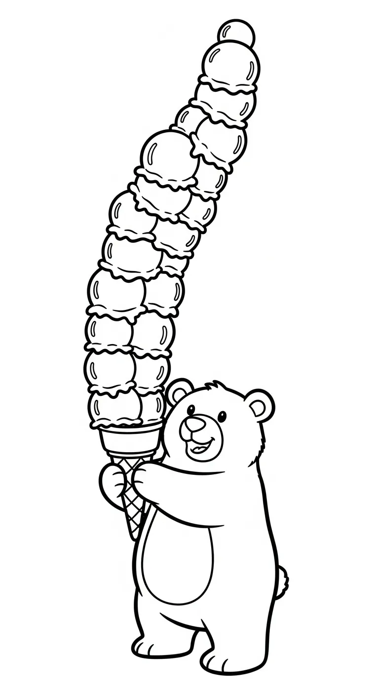 download hình tô màu Tranh Tô Màu Gấu cho bé