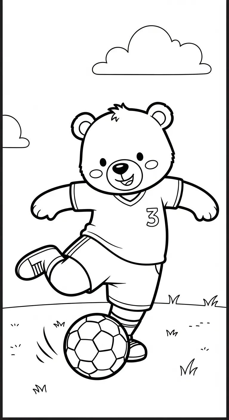 tranh tô màu Tranh Tô Màu Gấu cho bé 6 tuổi miễn phí