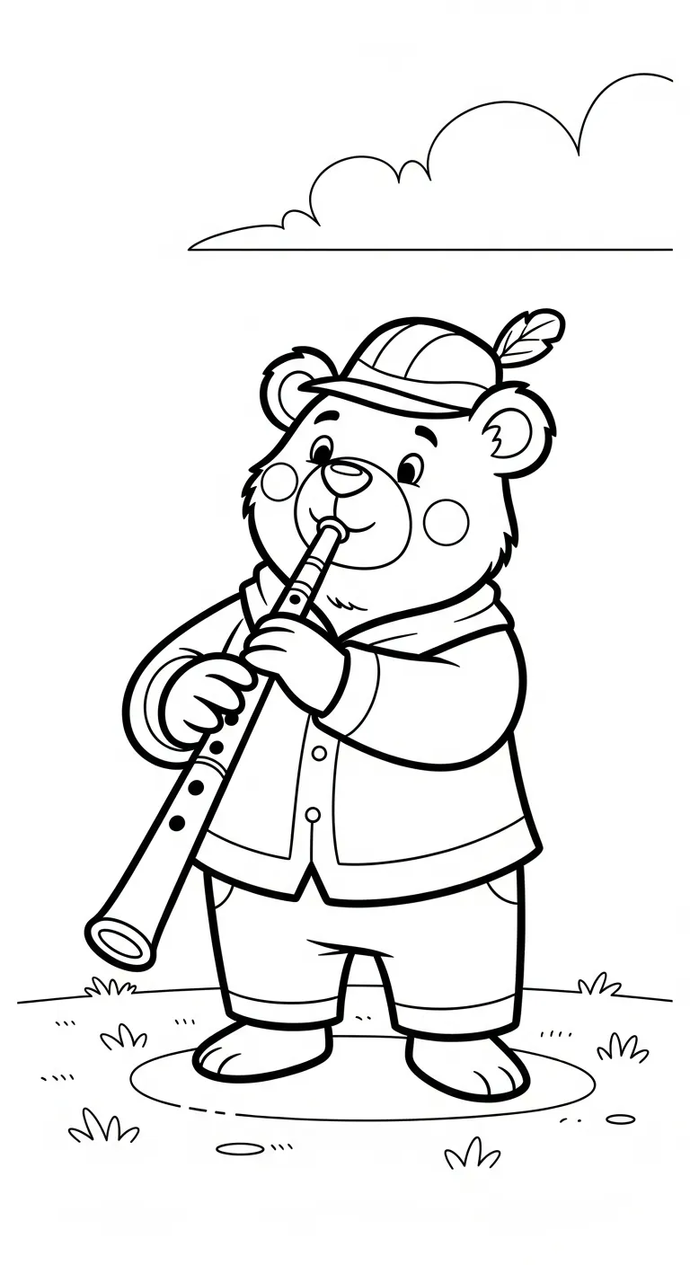 tải tranh tô màu Tranh Tô Màu Gấu cho bé 3 tuổi