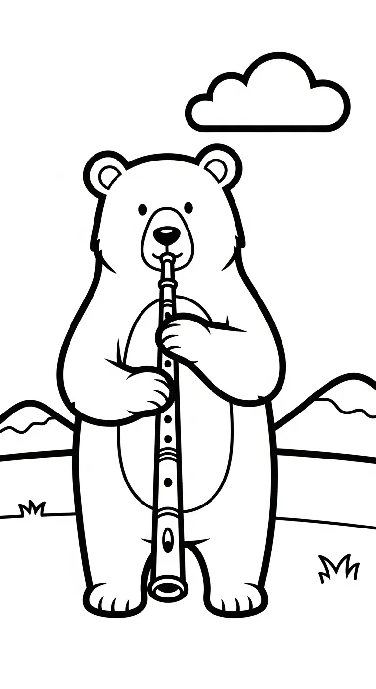 tranh tô màu Tranh Tô Màu Gấu cho bé 3 tuổi