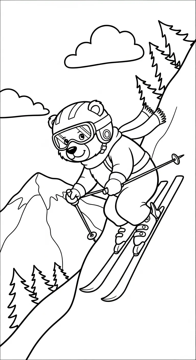 tải hình tô màu Tranh Tô Màu Gấu cho bé 8 tuổi 2