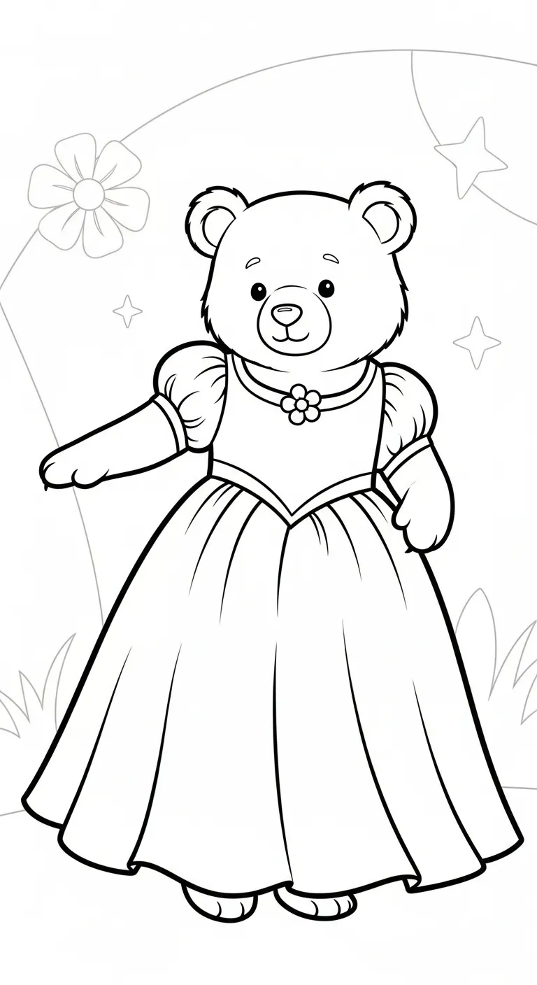 tranh tô màu Tranh Tô Màu Gấu cho bé 5 tuổi miễn phí