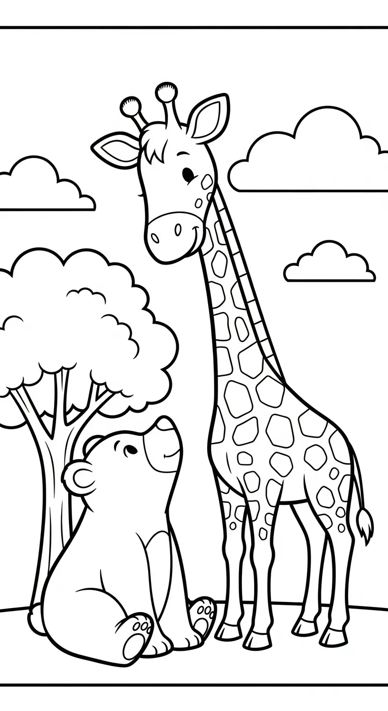 tải tranh tô màu Tranh Tô Màu Gấu cho bé