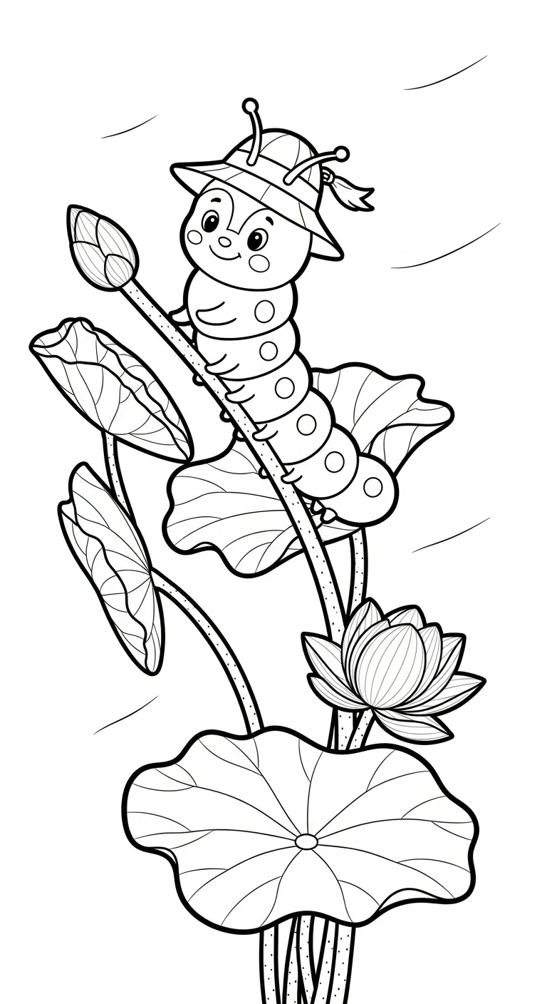 tải tranh tô màu Tranh Tô Màu Hoa Sen miễn phí