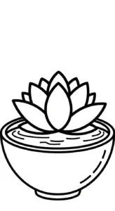 hình tô màu Tranh Tô Màu Hoa Sen cho bé 6 tuổi