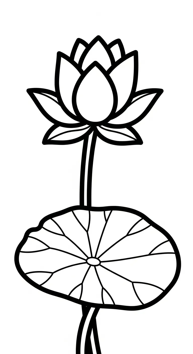 tranh tô màu Tranh Tô Màu Hoa Sen cho bé 7-8 tuổi