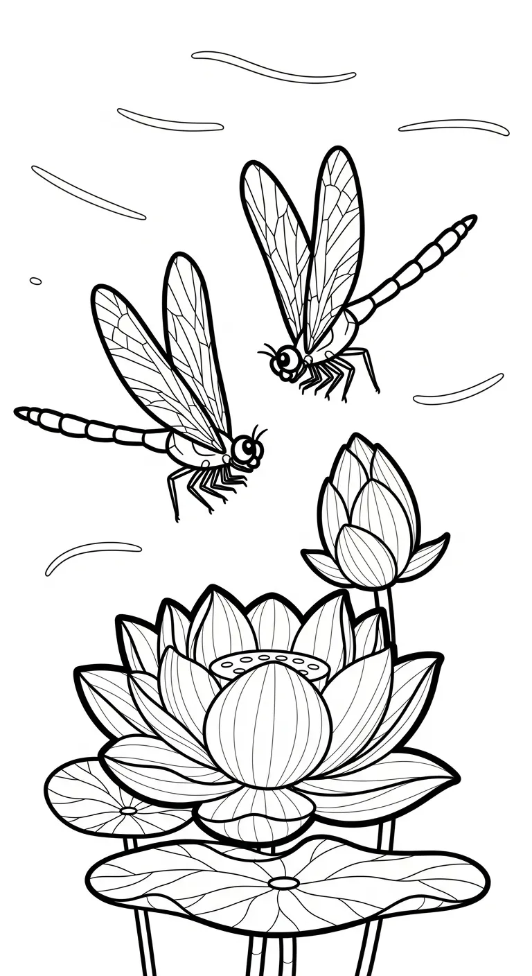 in tranh tô màu Tranh Tô Màu Hoa Sen cho bé 5 tuổi