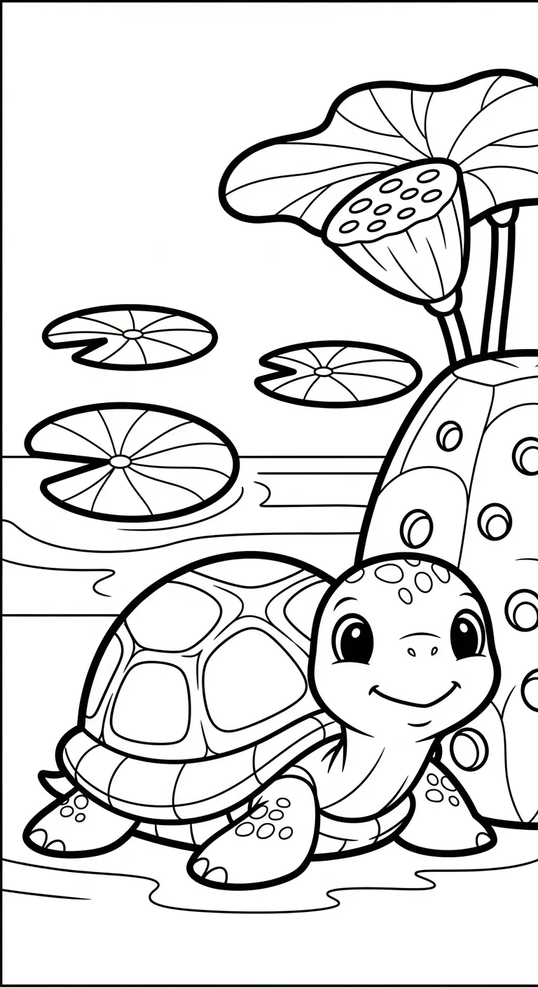 tải tranh tô màu Tranh Tô Màu Hoa Sen cho bé