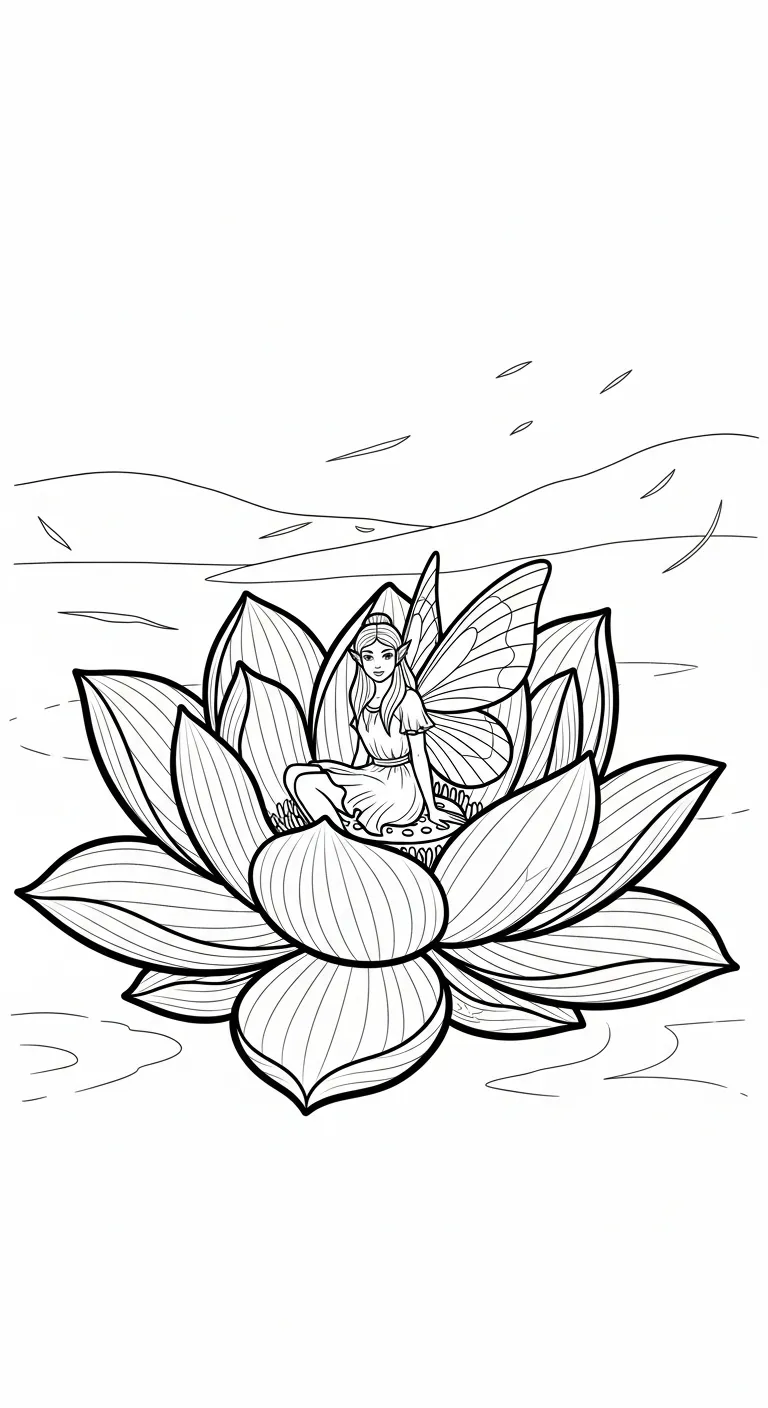 tải hình tô màu Tranh Tô Màu Hoa Sen cho bé miễn phí