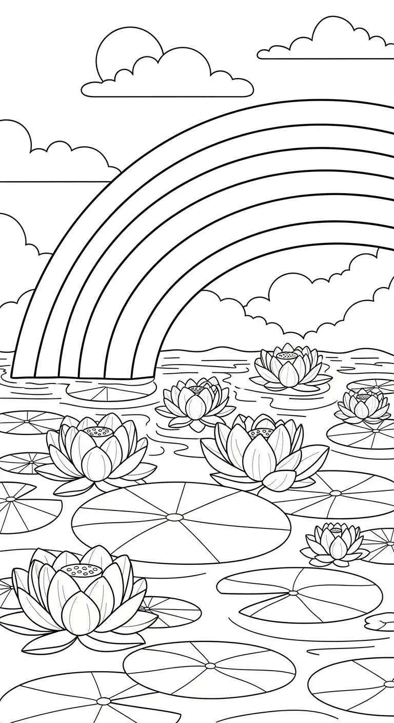 tải tranh tô màu Tranh Tô Màu Hoa Sen cho bé 8 tuổi