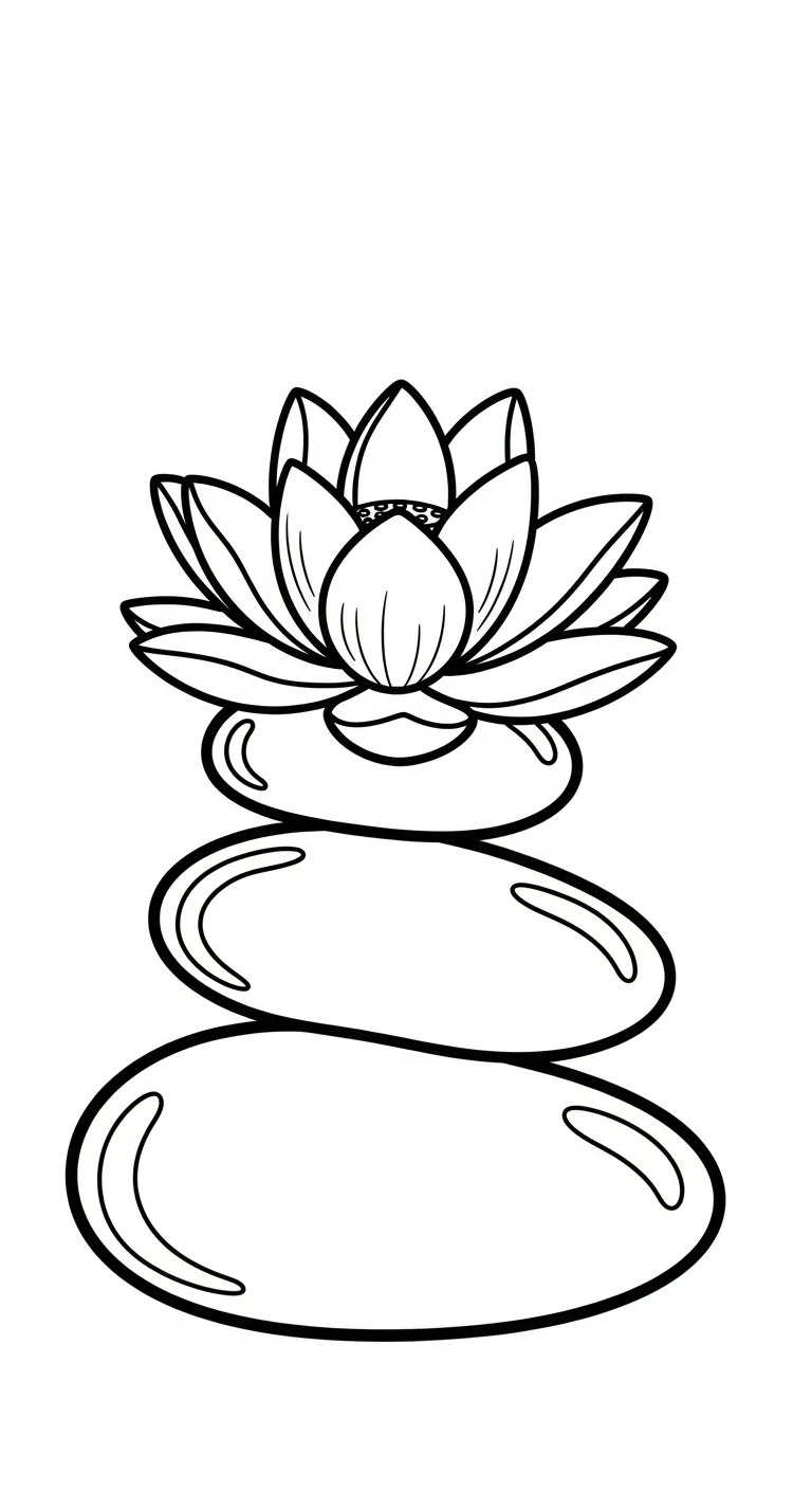 in hình tô màu Tranh Tô Màu Hoa Sen cho bé