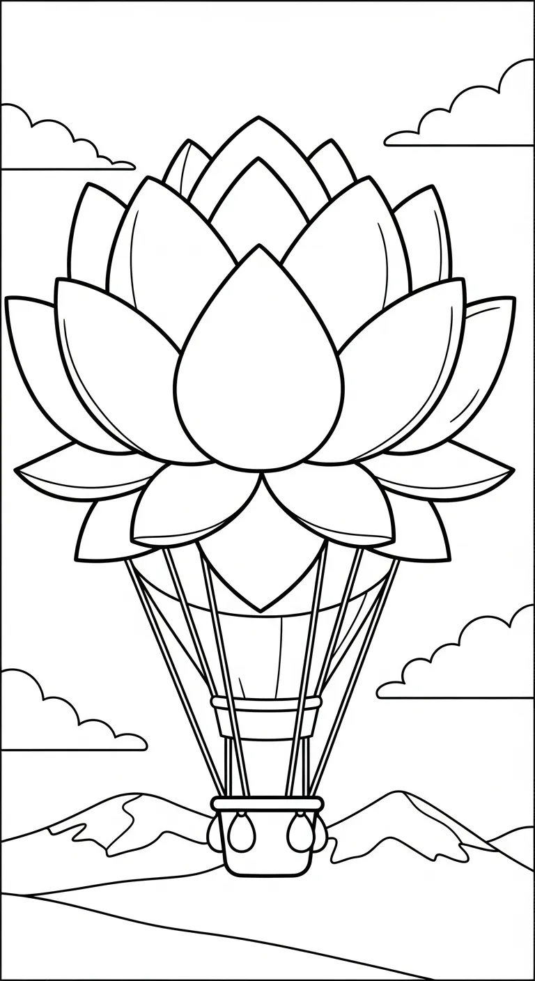 hình tô màu Tranh Tô Màu Hoa Sen cho bé 7 tuổi