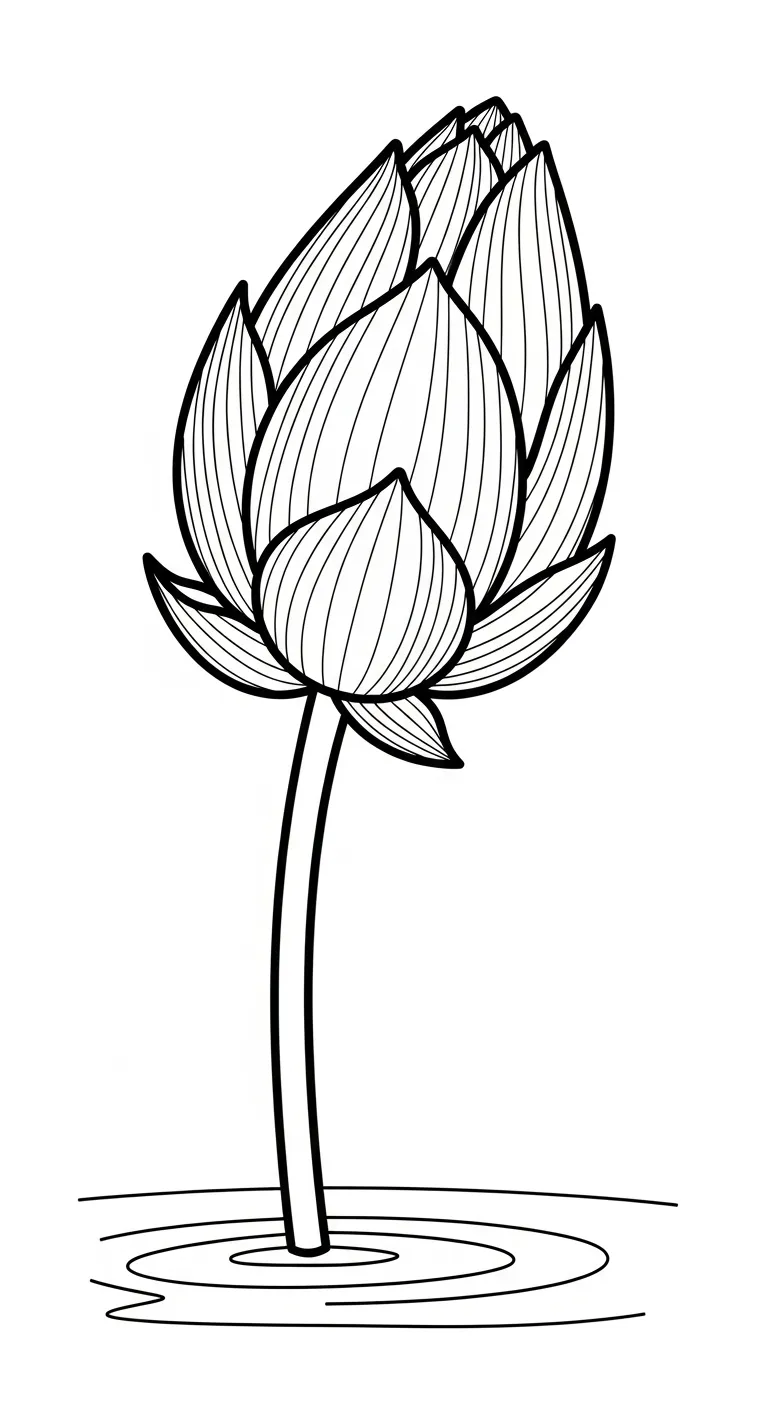 mẫu in hình tô màu Tranh Tô Màu Hoa Sen cho bé
