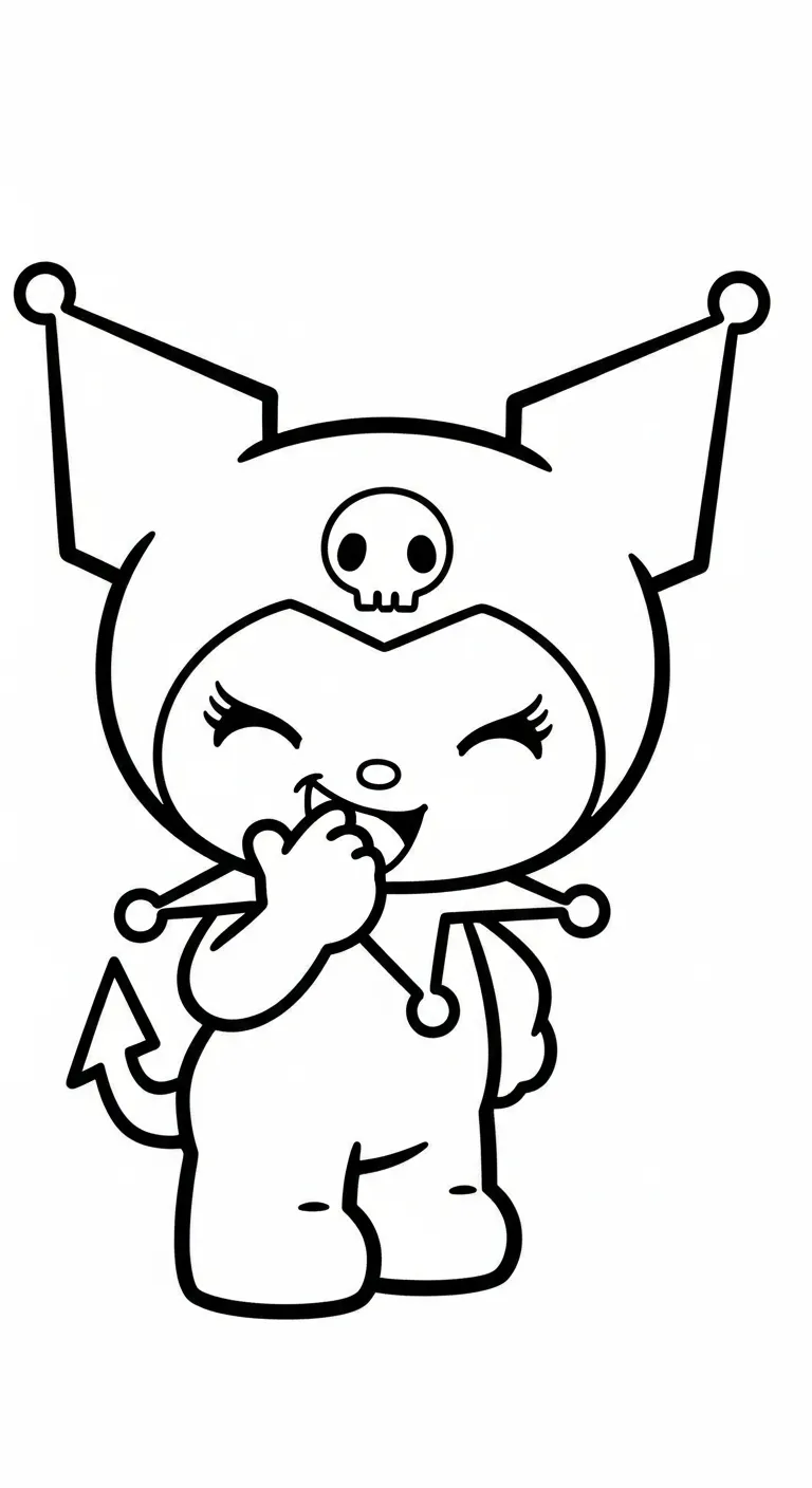 tranh tô màu Tranh To Mau Kuromi cho trẻ em 1