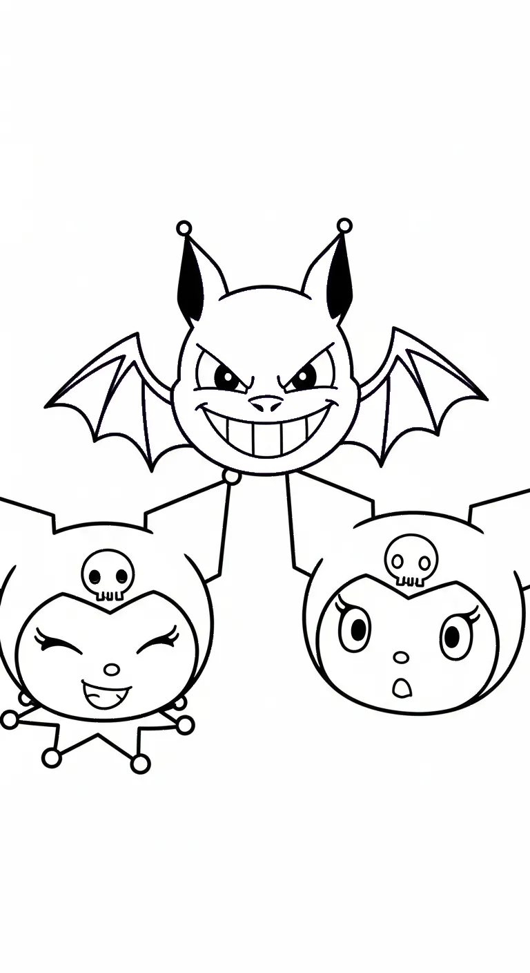 in hình tô màu Tranh To Mau Kuromi cho bé