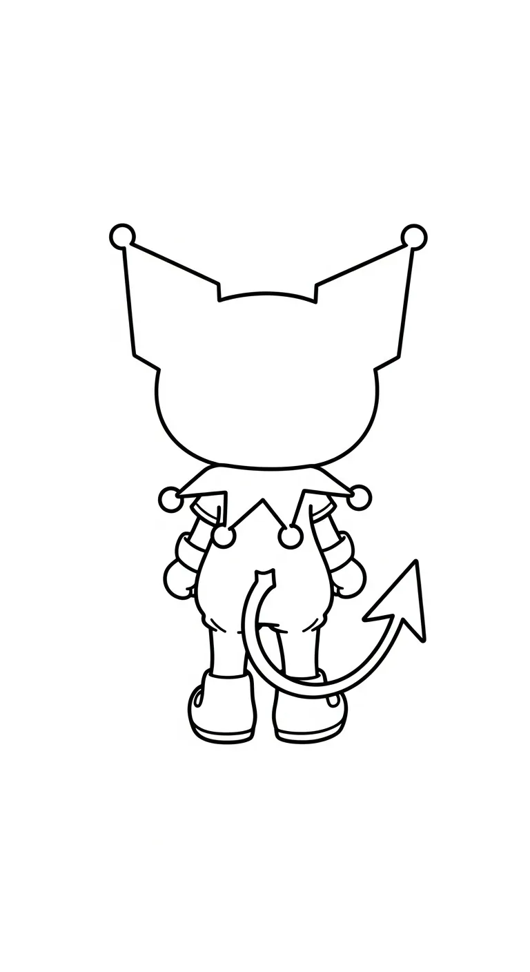 hình tô màu Tranh To Mau Kuromi in ngay