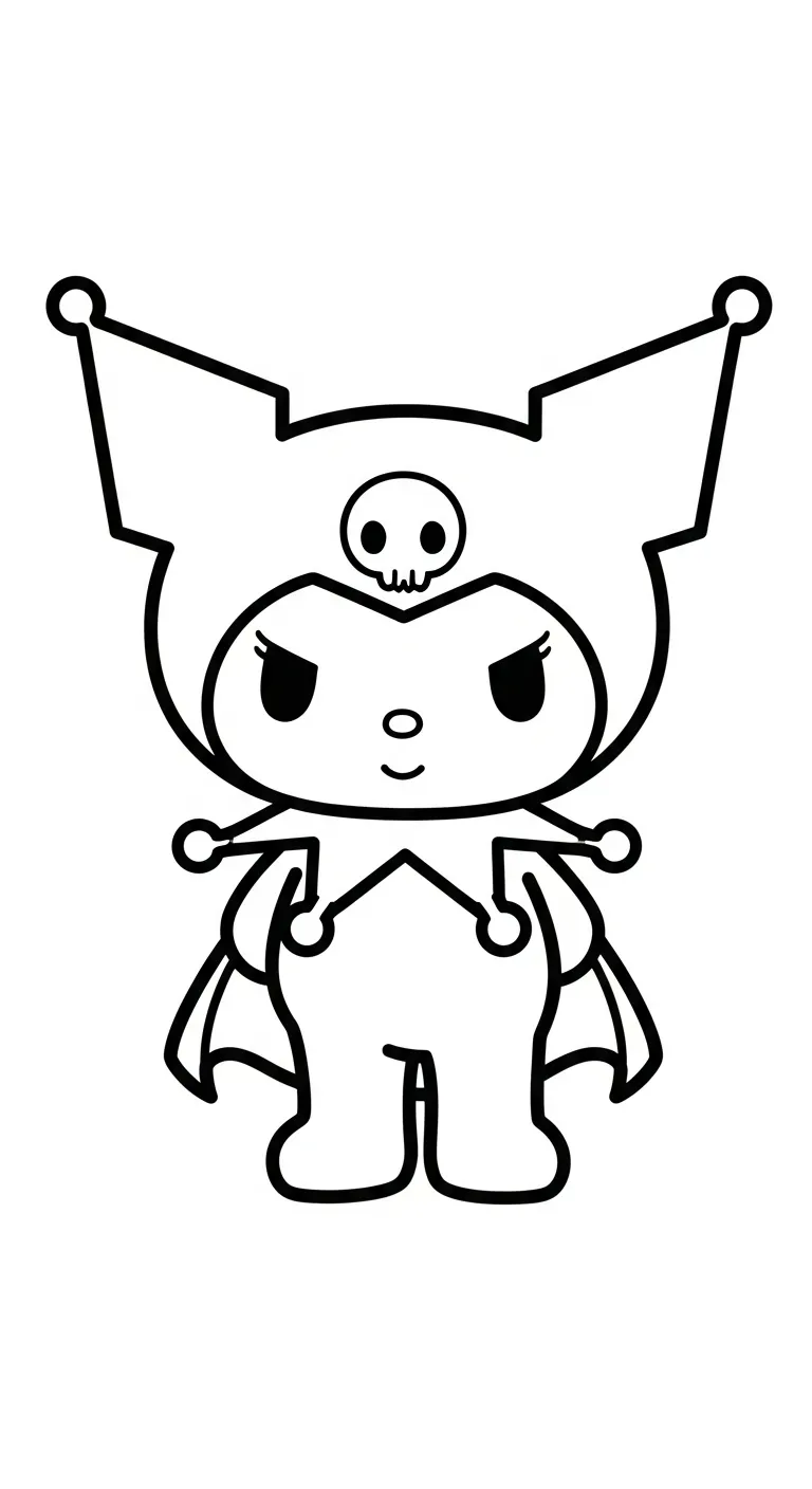 tranh tô màu Tranh To Mau Kuromi cho bé 7 tuổi