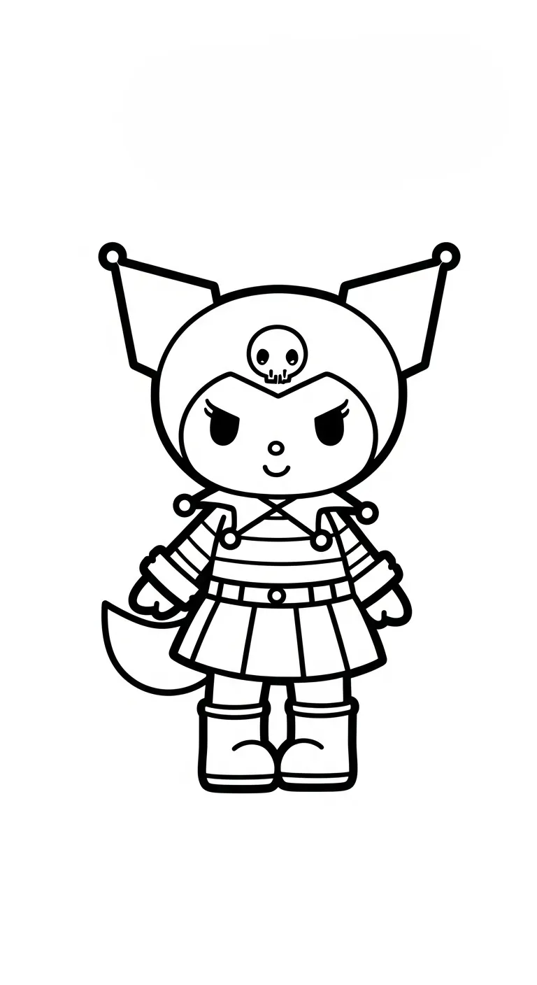 tranh tô màu Tranh To Mau Kuromi cho bé 6 tuổi