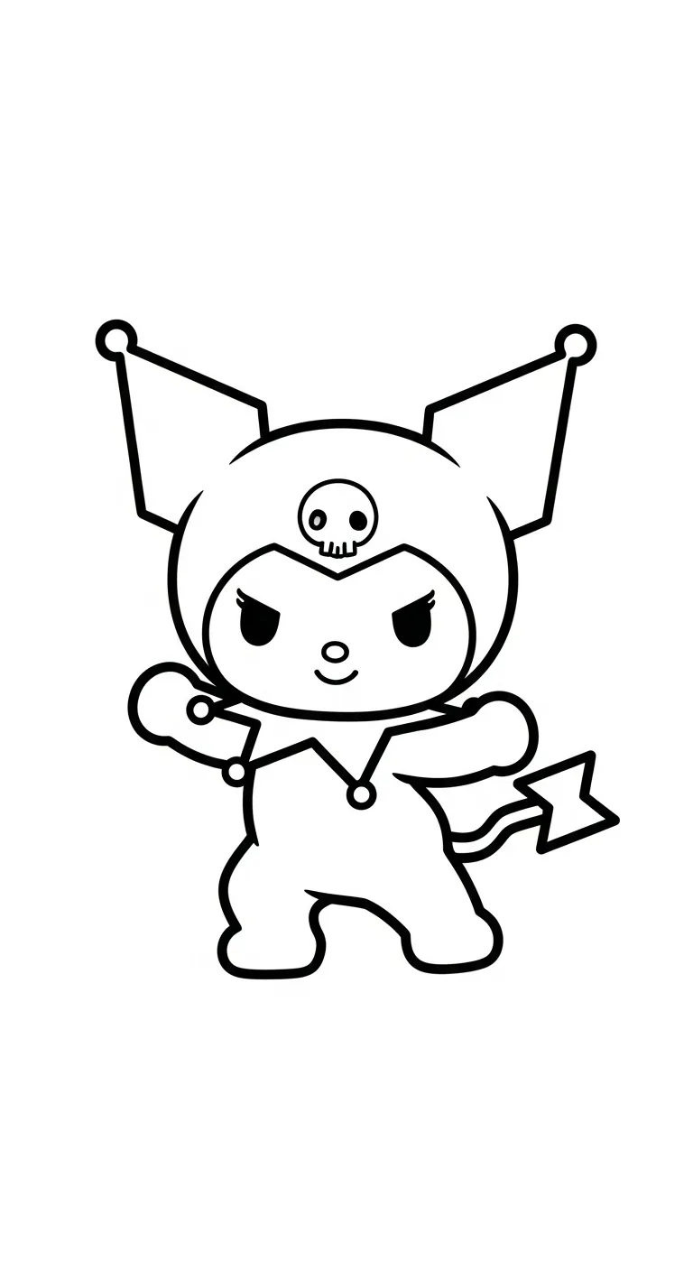 in tranh tô màu Tranh To Mau Kuromi khổ A4