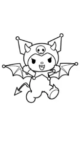 mẫu tranh tô màu Tranh To Mau Kuromi cho bé