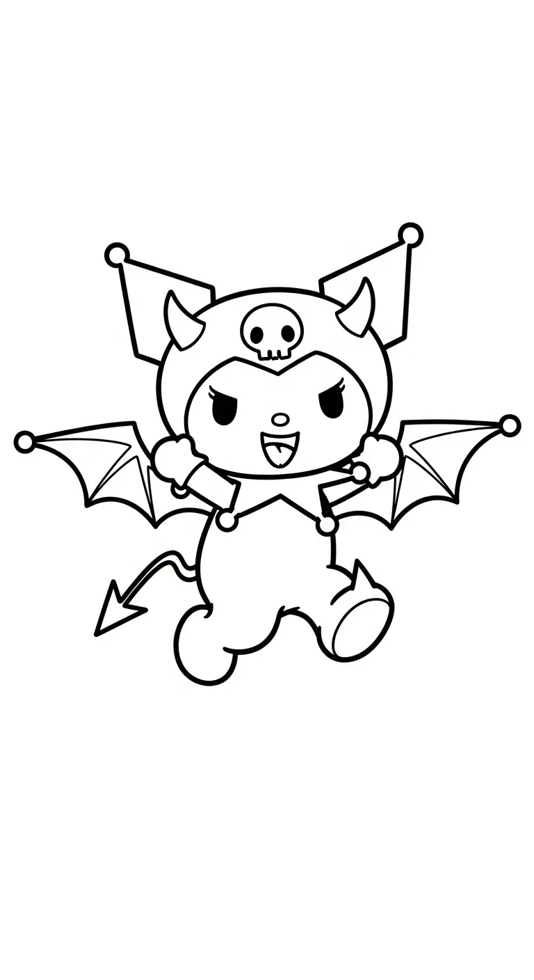 mẫu tranh tô màu Tranh To Mau Kuromi cho bé