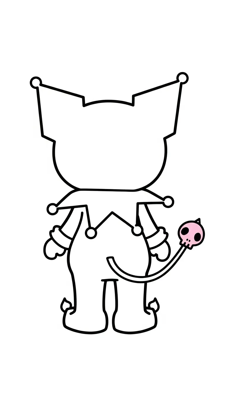 tranh tô màu Tranh To Mau Kuromi cho bé 6 tuổi miễn phí 1