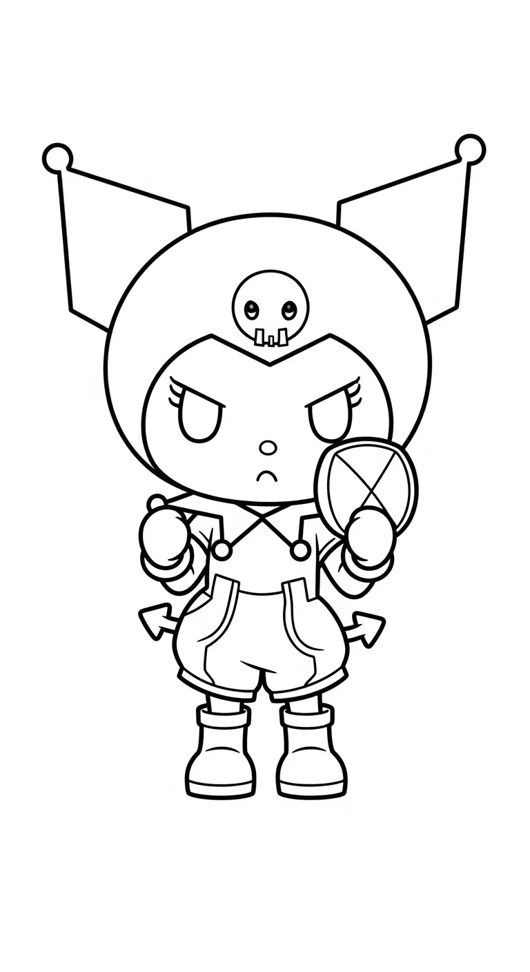 hình tô màu Tranh To Mau Kuromi cho trẻ em