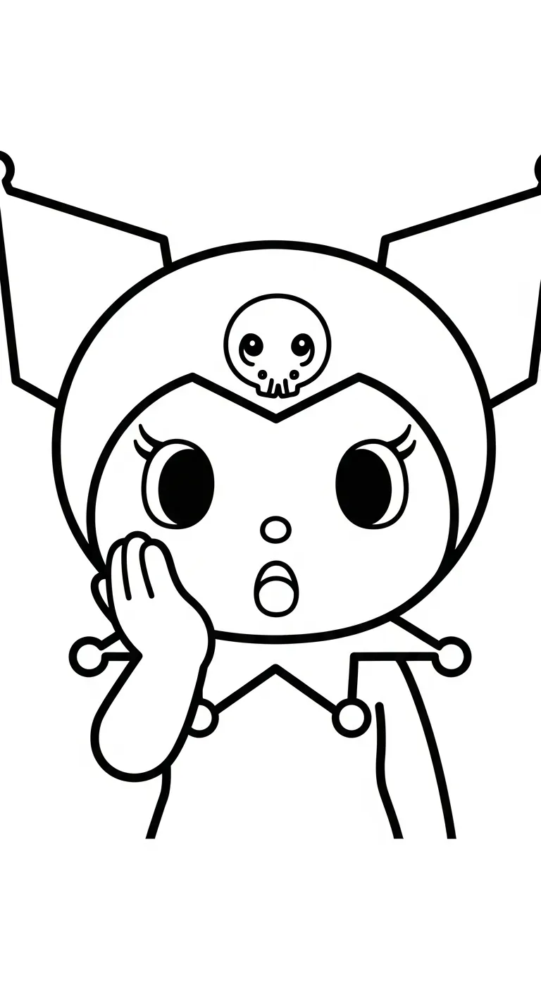 in tranh tô màu Tranh To Mau Kuromi cho bé 4 tuổi