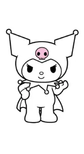 hình tô màu Tranh To Mau Kuromi cho bé 8 tuổi