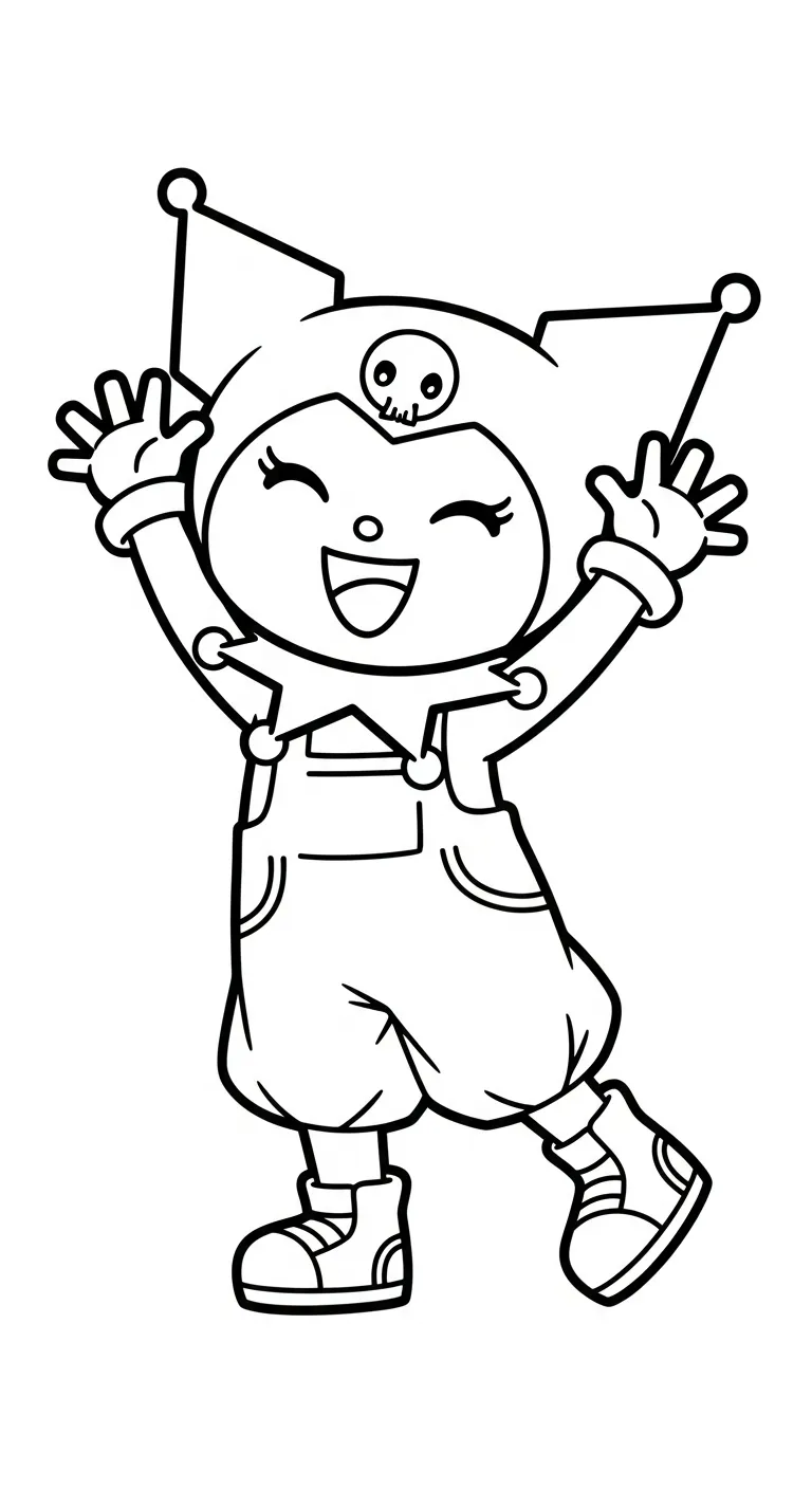 tải tranh tô màu Tranh To Mau Kuromi cho bé miễn phí