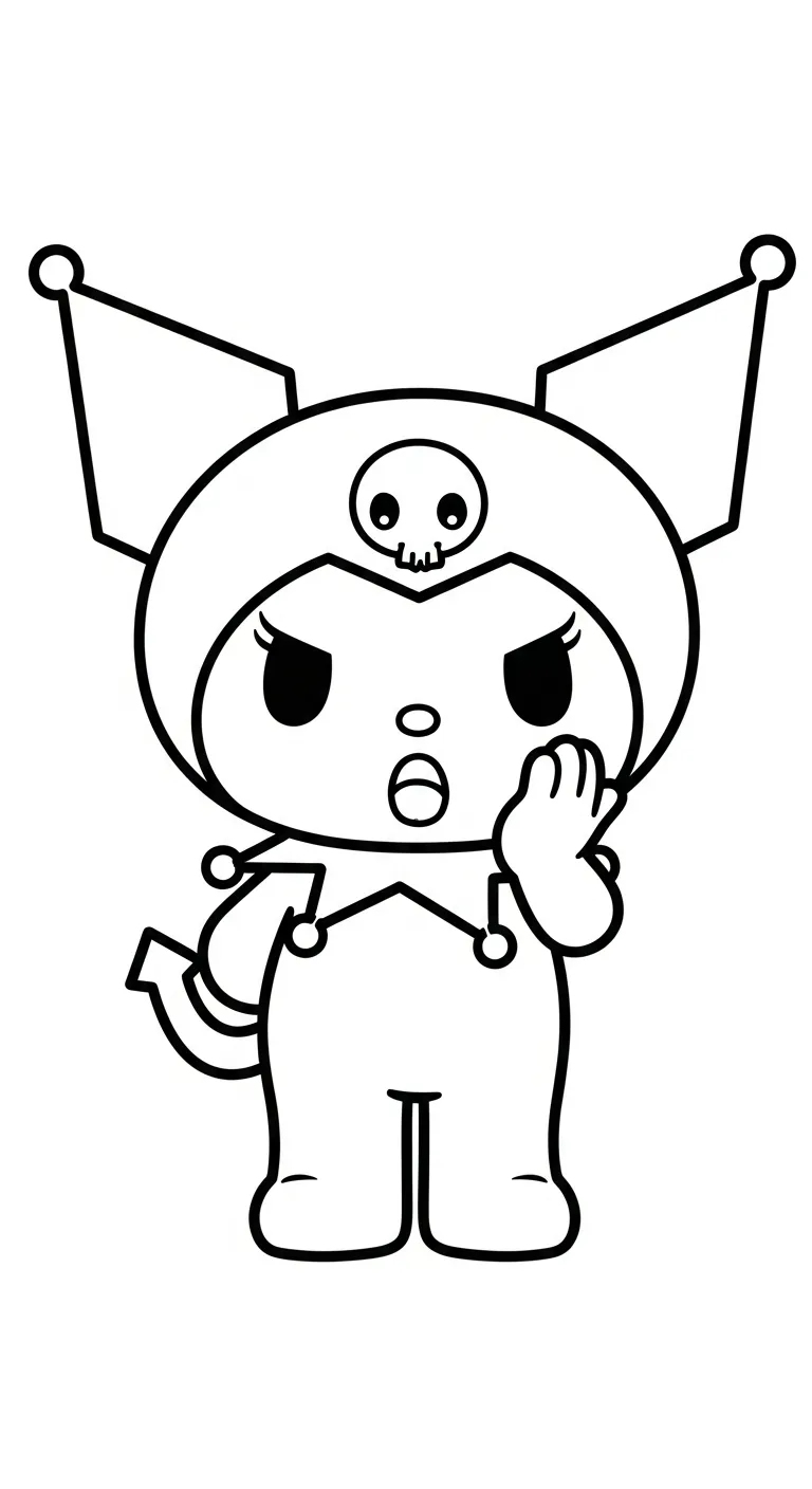 tranh tô màu Tranh To Mau Kuromi cho bé 6 tuổi miễn phí