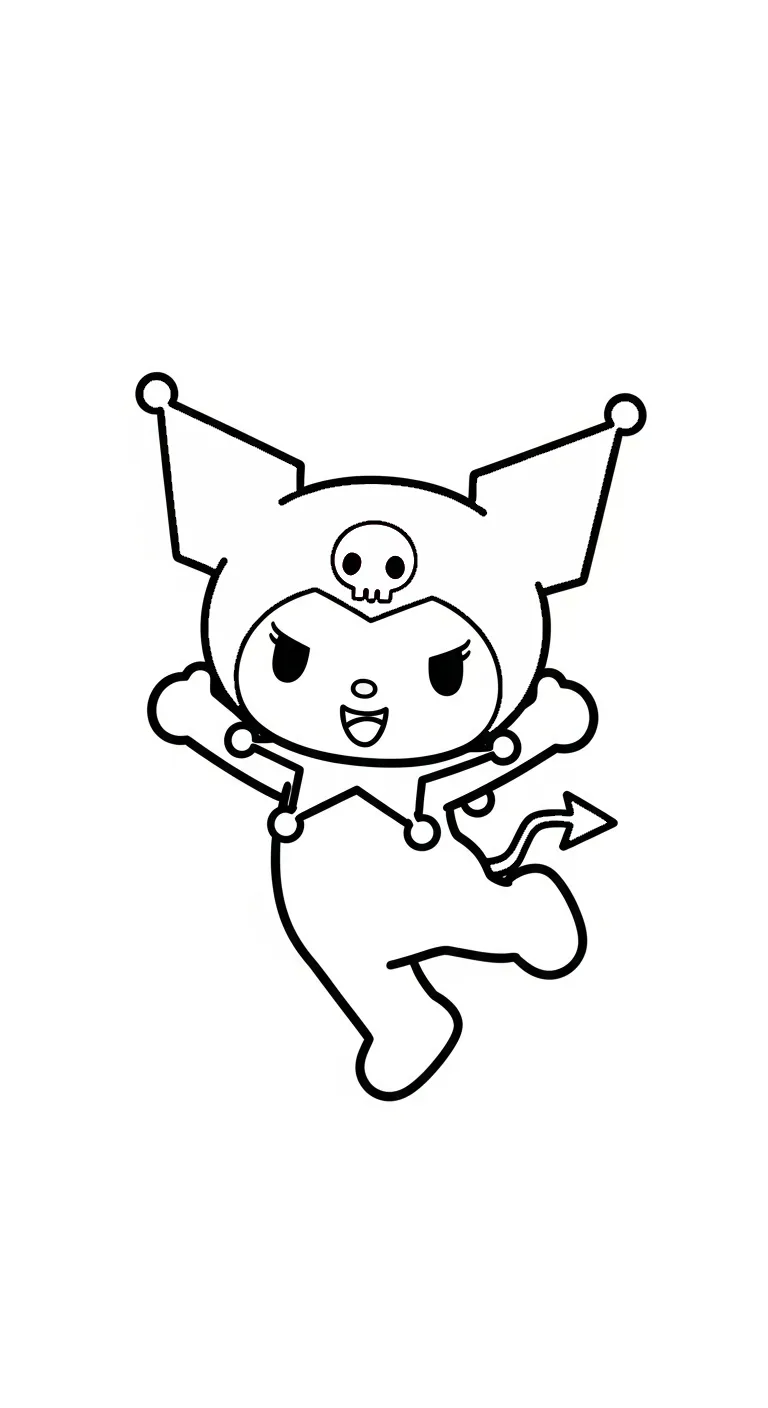 tranh tô màu Tranh To Mau Kuromi cho trẻ em