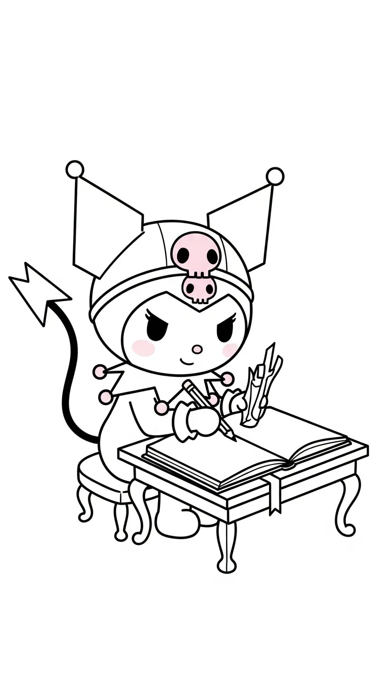 hình tô màu Tranh To Mau Kuromi pdf