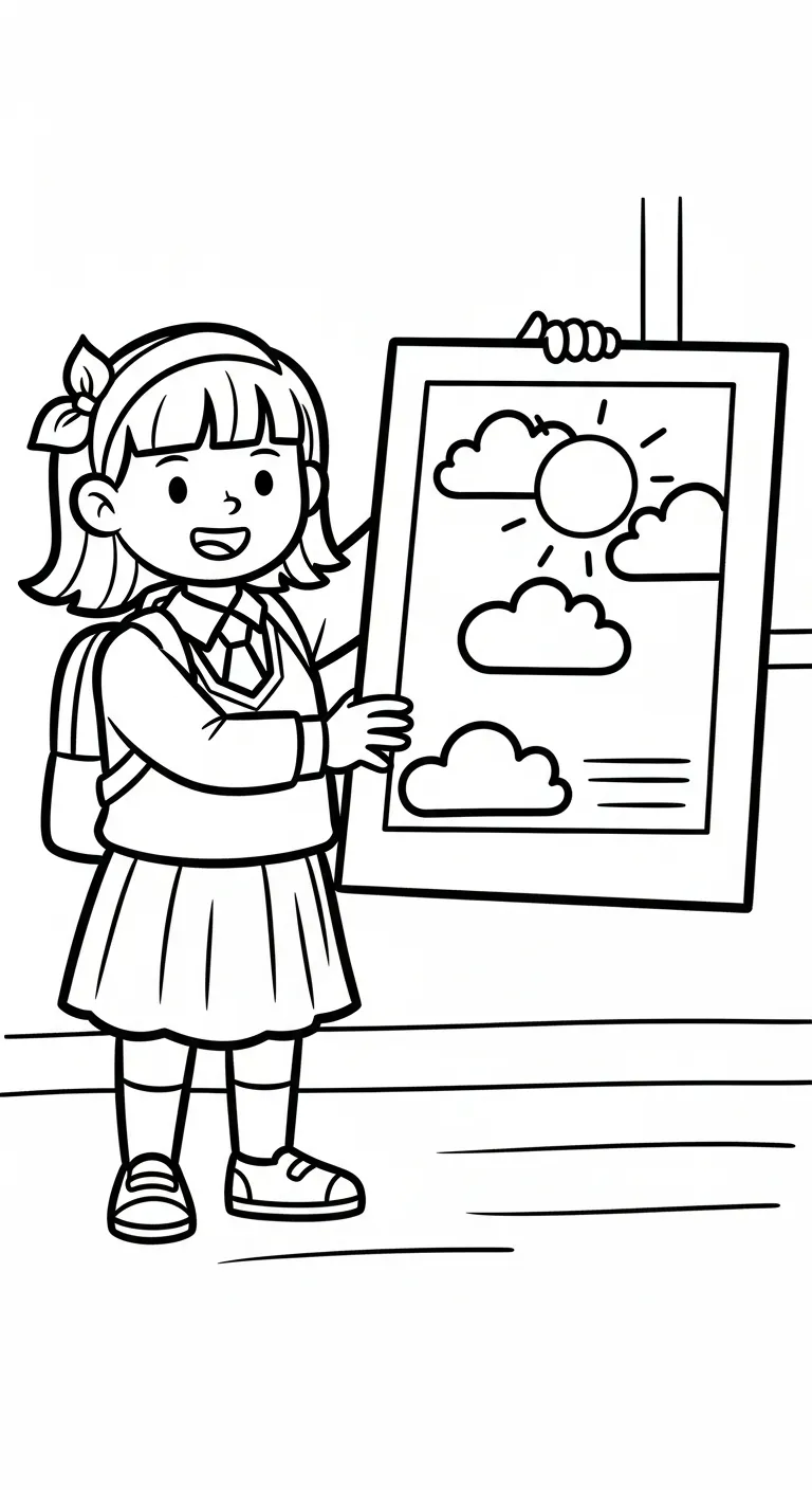 hình tô màu Tranh Tô Màu Trường Tiểu Học cho bé 8 tuổi