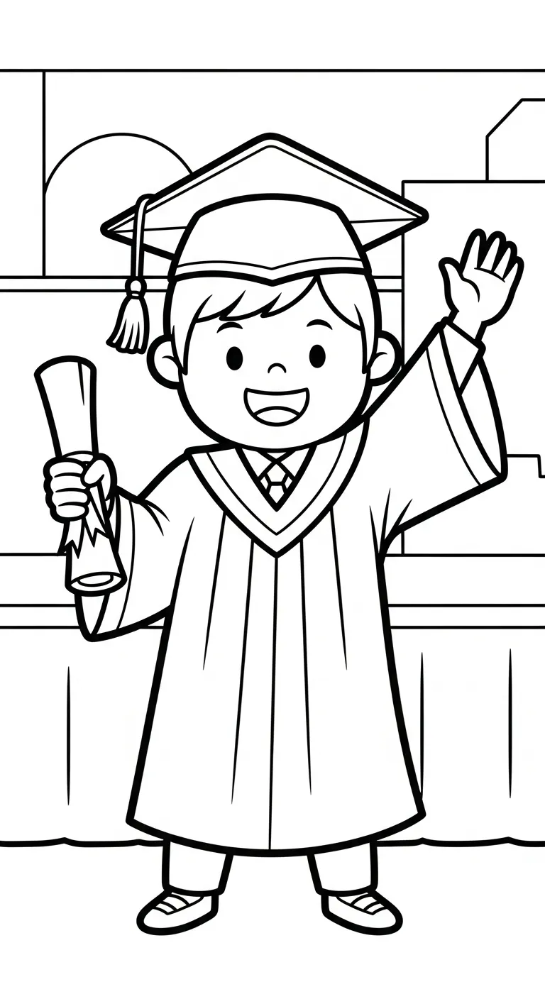 tranh tô màu Tranh Tô Màu Trường Tiểu Học tập tô 1