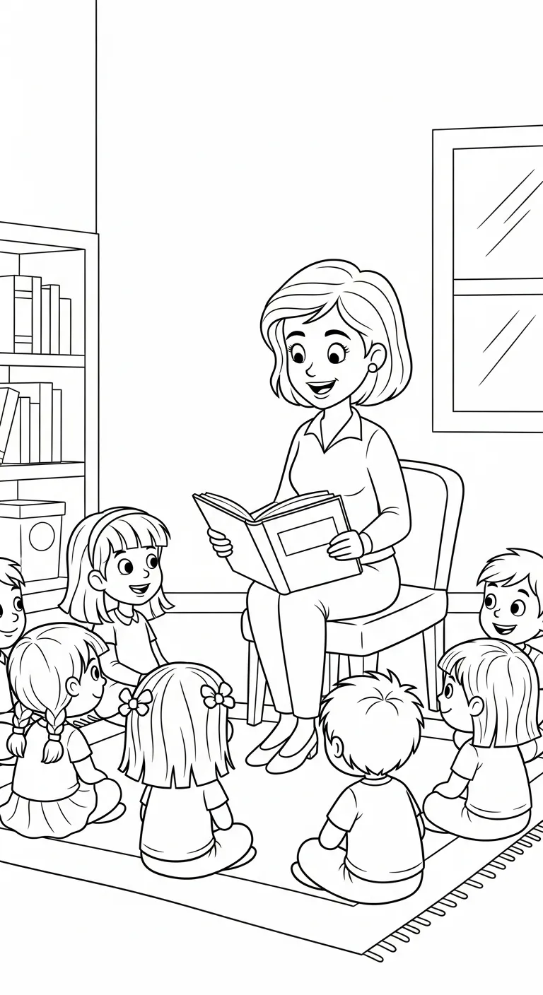 hình tô màu Tranh Tô Màu Trường Tiểu Học cho bé tải về