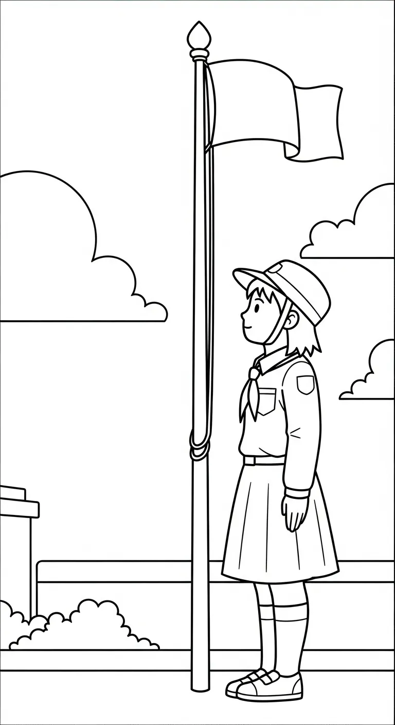 file hình tô màu Tranh Tô Màu Trường Tiểu Học cho bé in 1