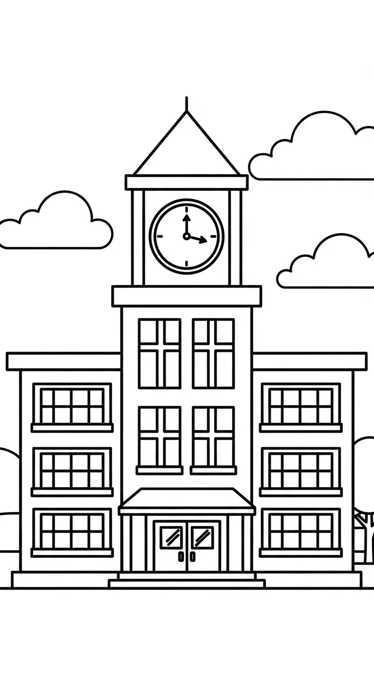 hình tô màu Tranh Tô Màu Trường Tiểu Học tập tô