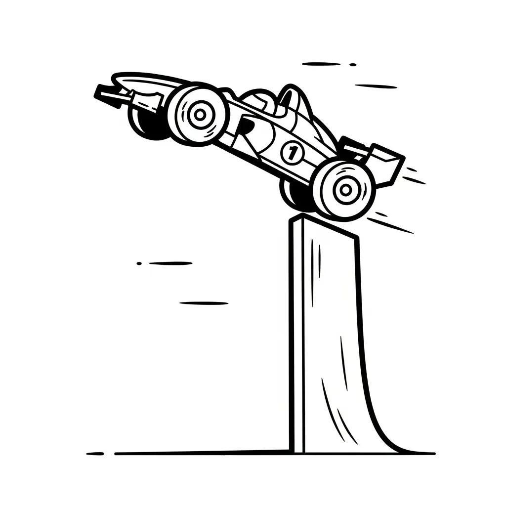 hình tô màu Tranh Tô Màu Xe Đua cho bé 3 tuổi miễn phí