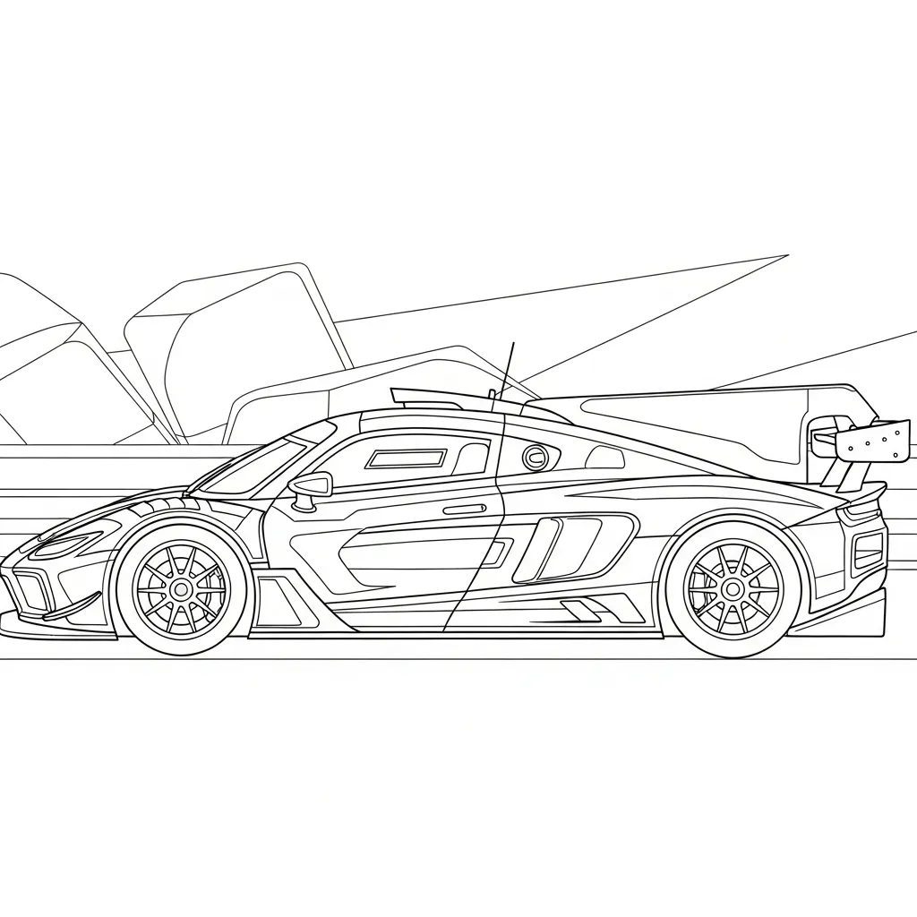 tải hình tô màu Tranh Tô Màu Xe Đua cho bé 7 tuổi