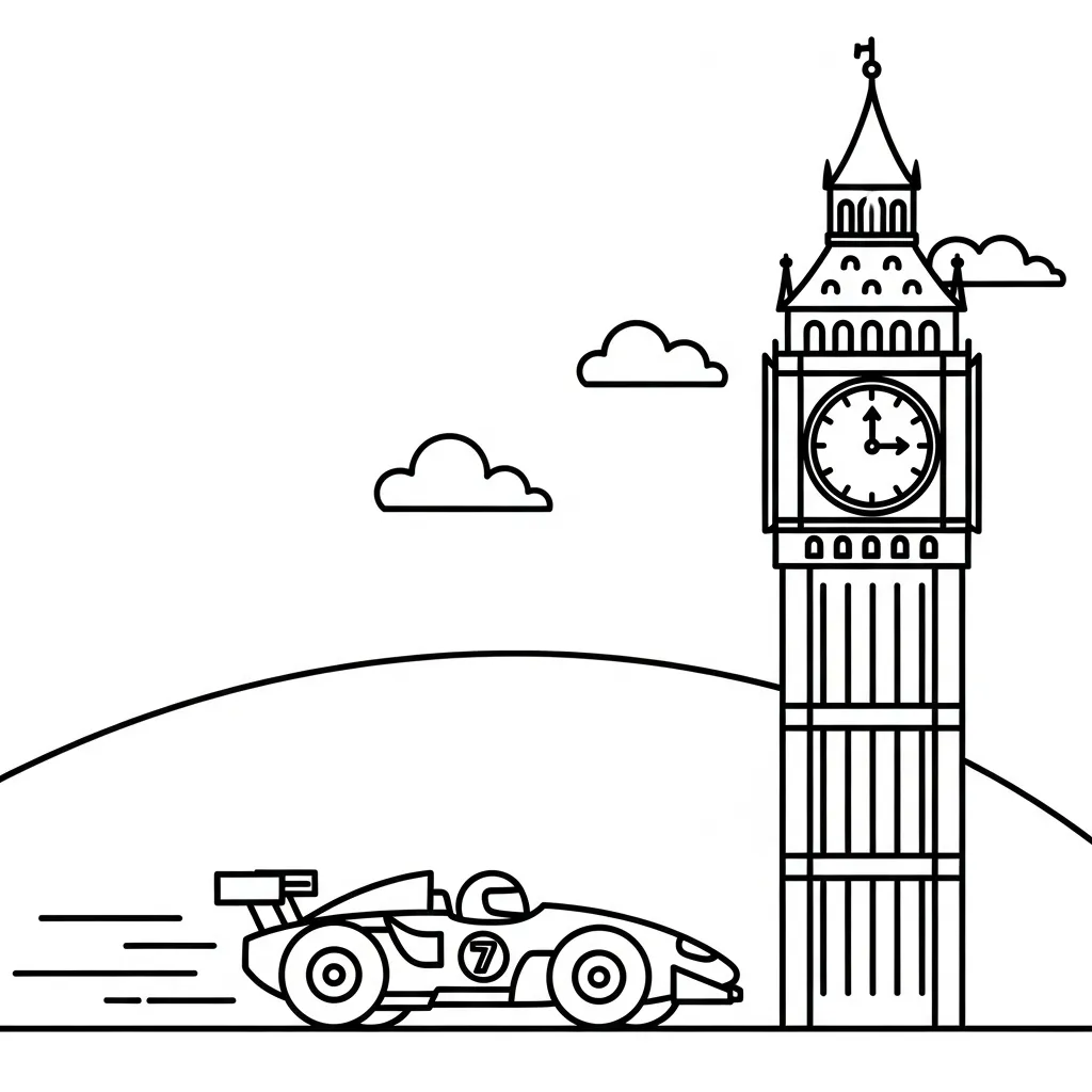 download hình tô màu Tranh Tô Màu Xe Đua cho bé