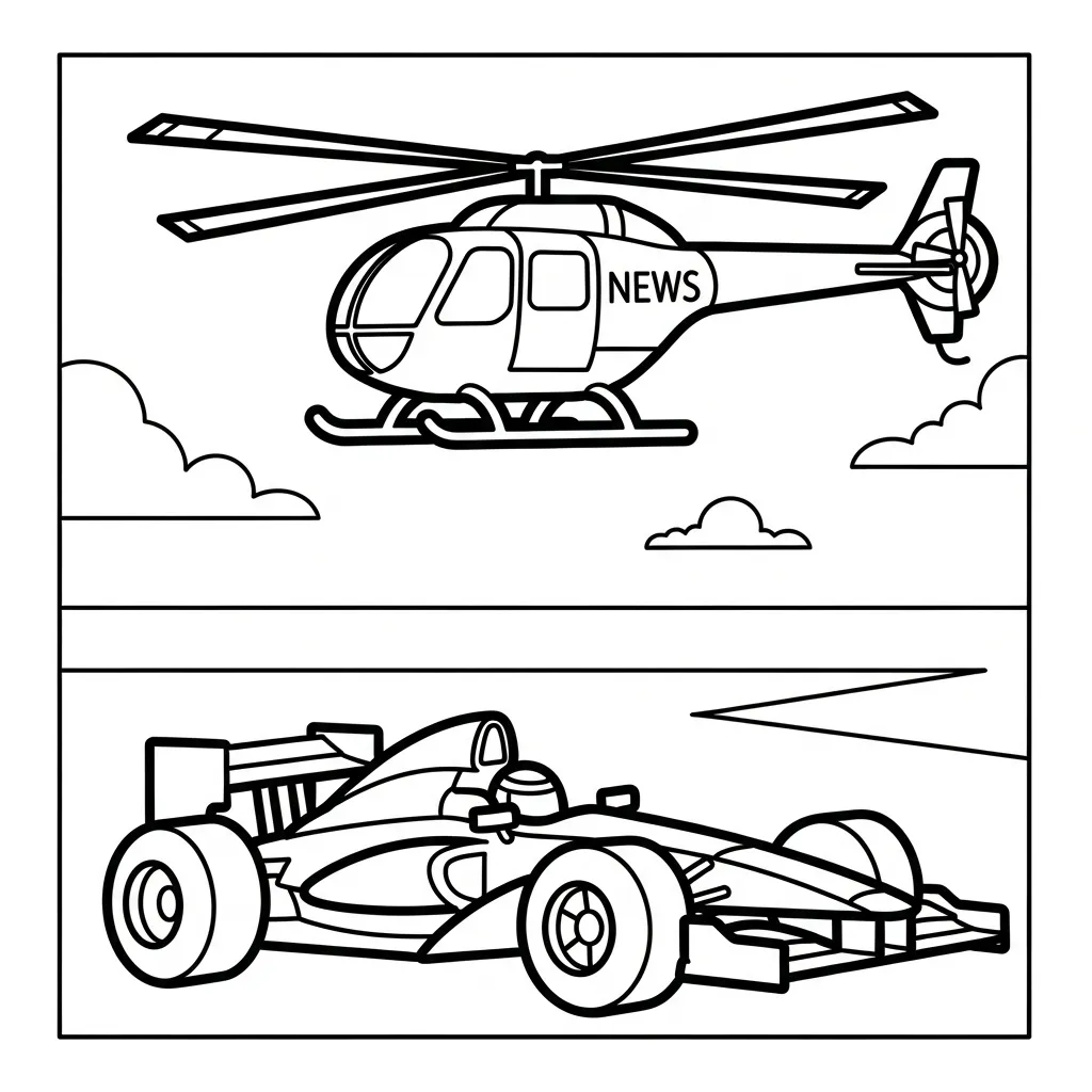 tải tranh tô màu Tranh Tô Màu Xe Đua cho bé 5 tuổi